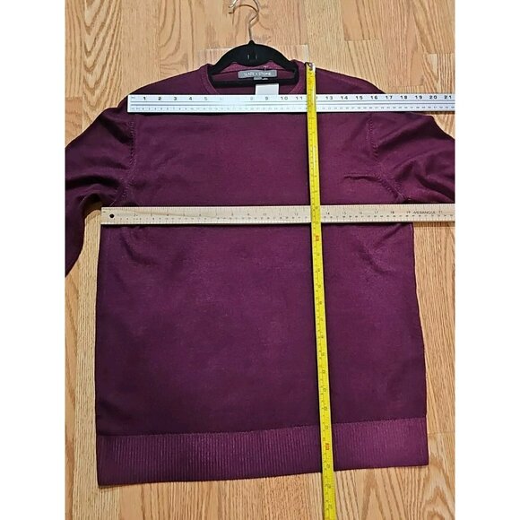 Slate & Stone 100% Merino Wool Men Sweater Large Wine Burgundy Preppy Old Money - Picture 7 of 8